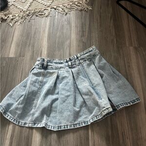 SHEIN Light Blue Denim Mini Skirt